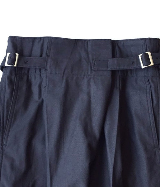 TOGA PULLA/COTTON WRAP PANTS (NAVY)