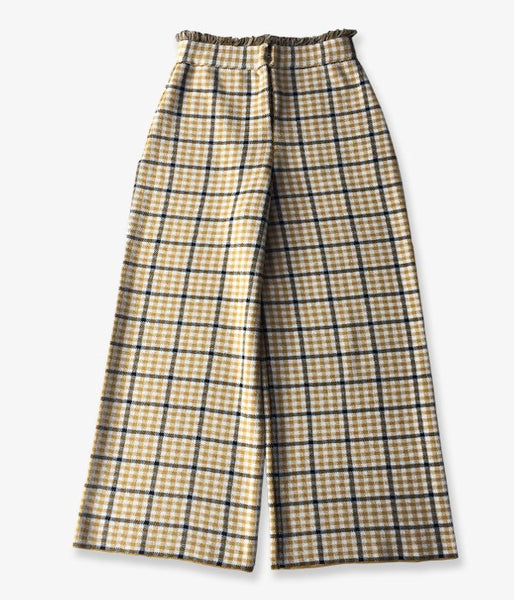 TAN/CHECKERED PANTS (MUSTARD)