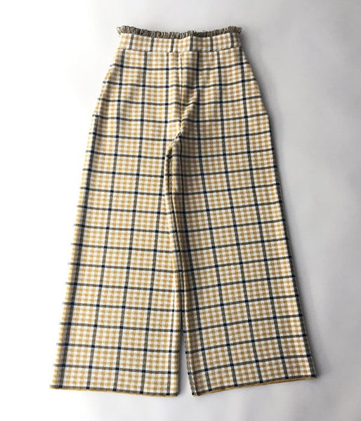 TAN/CHECKERED PANTS (MUSTARD)