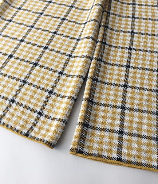 TAN/CHECKERED PANTS (MUSTARD)