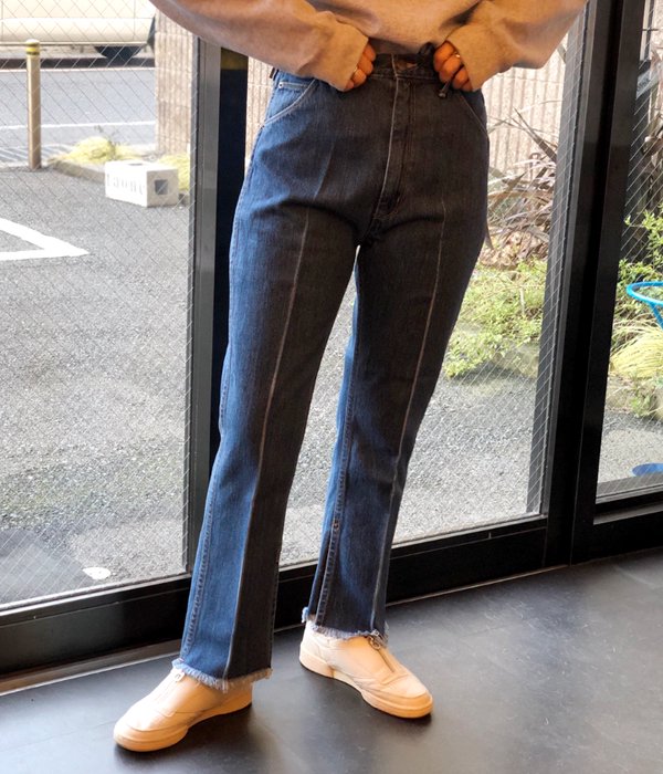 PHEENY/13oz VINTAGE DENIM CENTER PRESS PANTS (INDIGO)