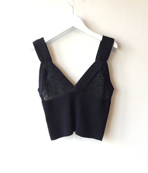 TAN/MESHES CAMISOLE (BLACK)