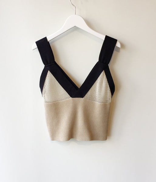 TAN/MESHES CAMISOLE (BEIGE)