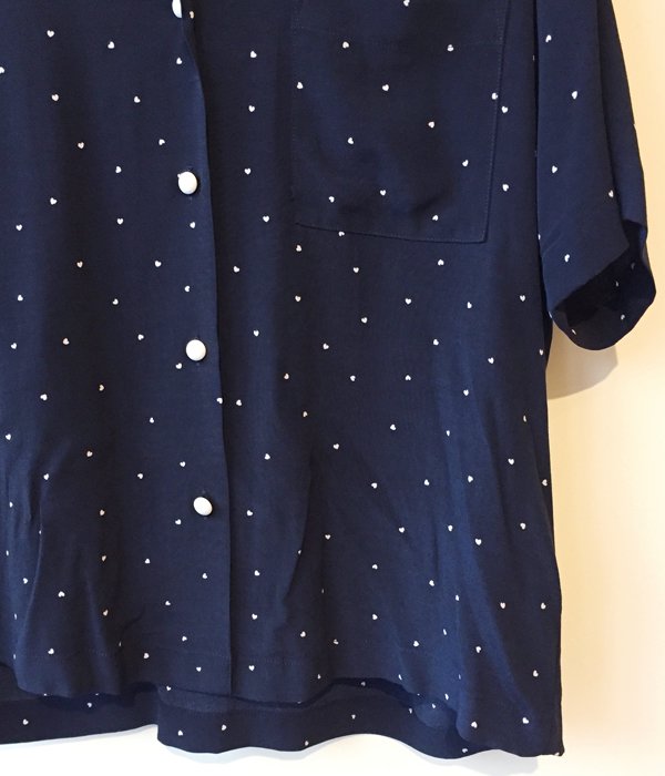 PHEENY/RAYON DOT S/S SHIRT (NAVY)