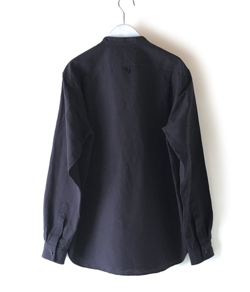 MHL./PLAIN COTTON LINEN SHIRT (NAVY)