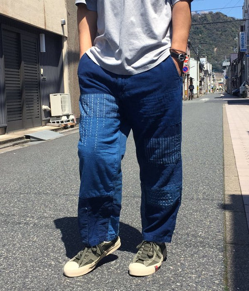 BLUE BLUE JAPAN/インディゴライトネル ネンリン8レングスリラックスパンツ