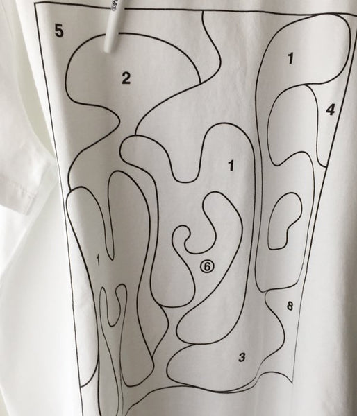 MM6 MAISON MARGIELA/MM6 COLORING PICTURE TEE(WHITE)
