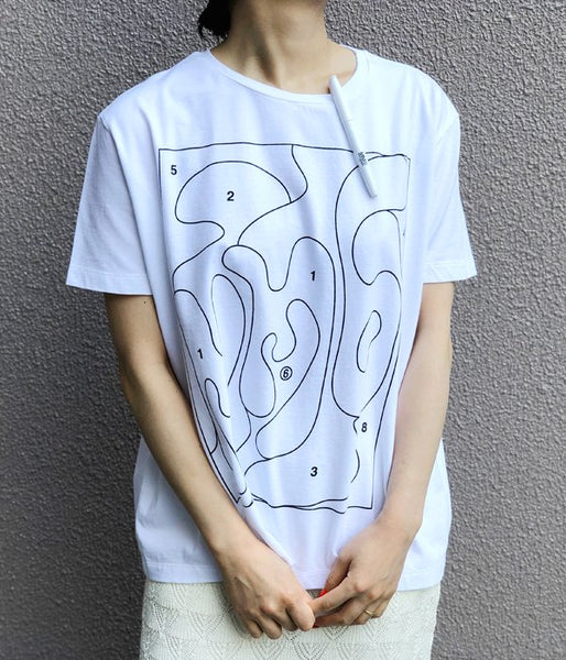 MM6 MAISON MARGIELA/MM6 COLORING PICTURE TEE(WHITE)