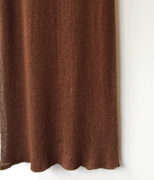 TAN/SOFTSHINY LONG ONEPIECE (BROWN)