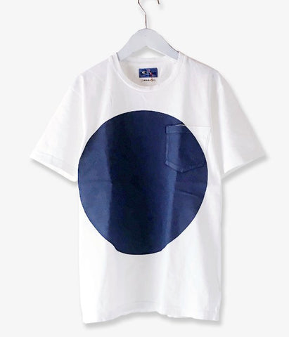 BLUE BLUE JAPAN/ムライトテンジクオオマルクルーネックポケットTシャツ (WHITE)