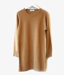 PHEENY/16/- HONEYCOMB SIDE SLIT L/S (CAMEL)