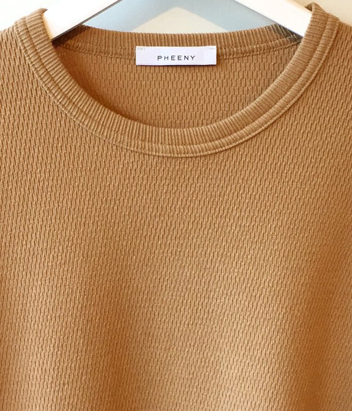 PHEENY/16/- HONEYCOMB SIDE SLIT L/S (CAMEL)