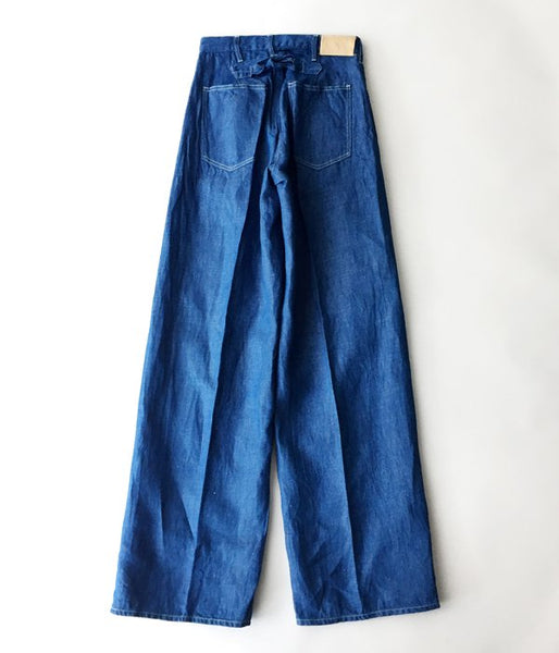 WRYHT/KNOTTED BUCK WIDE JEANS(FADE INDIGO)