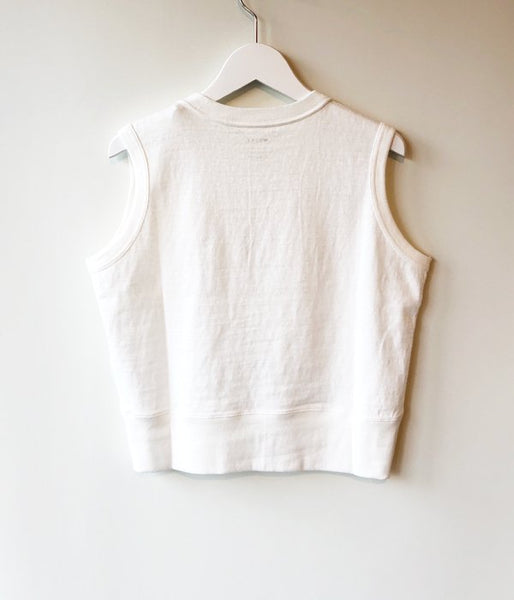 WRYHT/SLEEVELESS BINDER-NECK TEE(OFFWHITE)