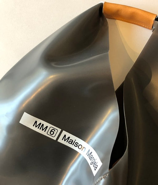 MM6 MAISON MARGIELA/JAPANESE TOTE BAG "PVC MM6 LOGO"(BLACK)