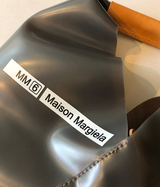 MM6 MAISON MARGIELA/JAPANESE TOTE BAG "PVC MM6 LOGO" MINI(BLACK)