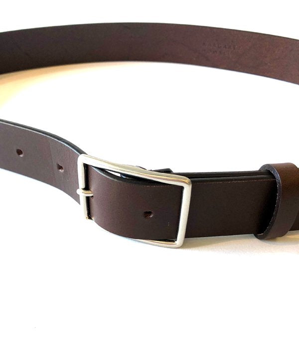MARGARET HOWELL/OILED LEATHER BELT(BROWN)