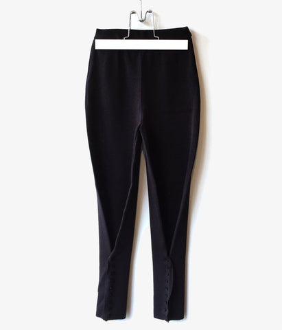 TAN/SIDEBUTTONS TAPERED PANTS (BLACK)