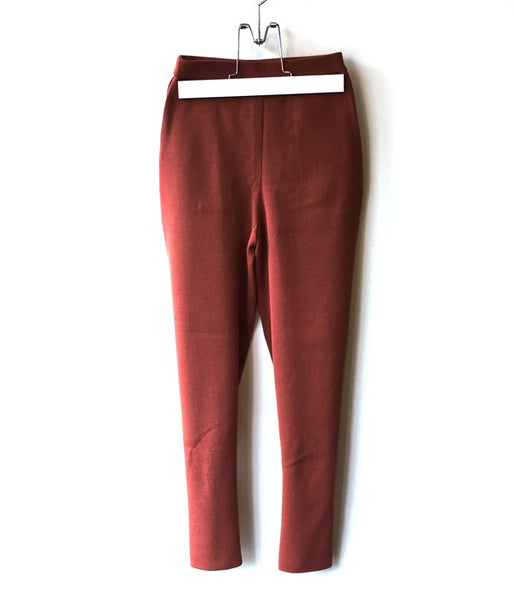 TAN/SIDEBUTTONS TAPERED PANTS (BROWN)
