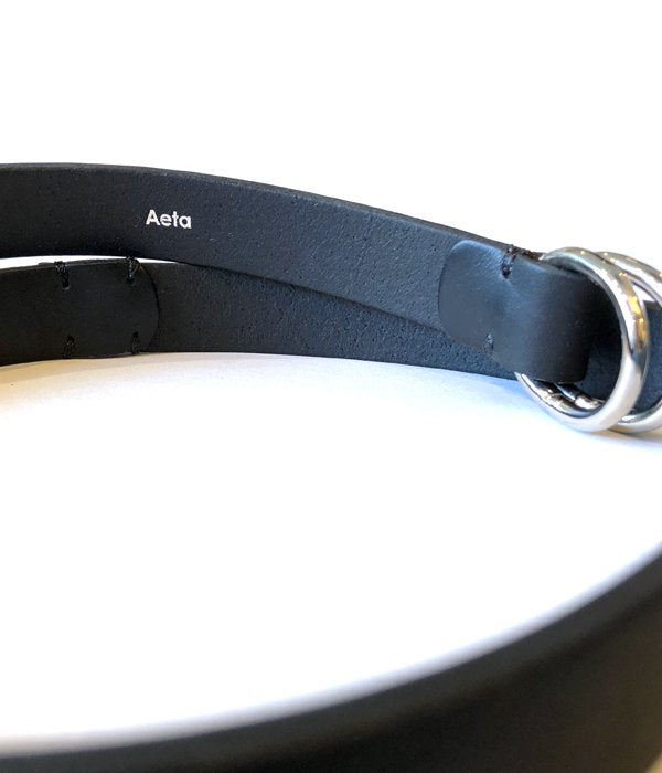 Aeta/OVAL RING BELT S(BLACK)