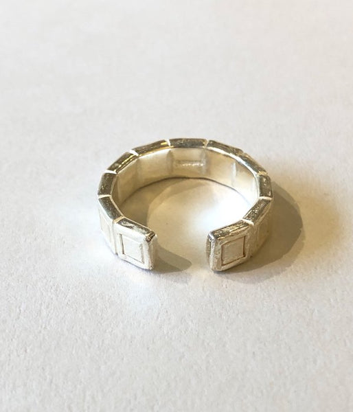 R.ALAGAN/SMALL TILE RING(SILVER)