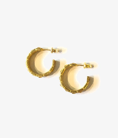 R.ALAGAN/SMALL TILE EARRINGS(GOLD)