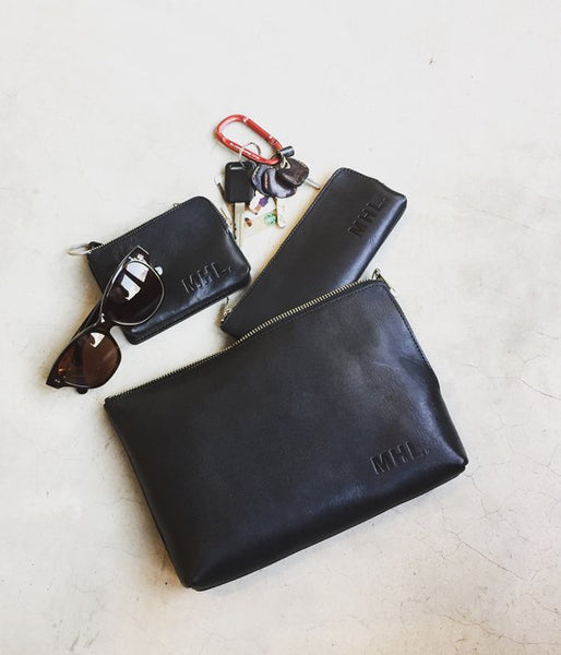 MHL./BASIC LEATHER POUCH (L)