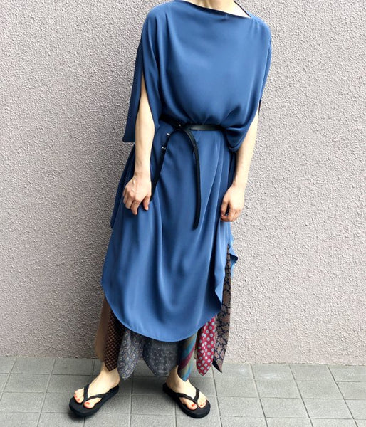 MM6 MAISON MARGIELA/BELTED CIRCLE DRESS(BLUE)