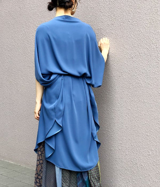 MM6 MAISON MARGIELA/BELTED CIRCLE DRESS(BLUE)