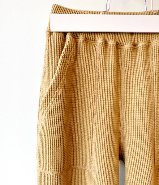 PHEENY/BIG WAFFLE SLIT PANTS (CAMEL)