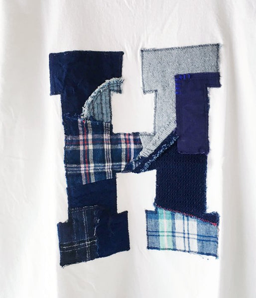 HOLLYWOOD RANCH MARKET/H.R.REMAKE HAND PATCHWORK T-SHIRT (A)