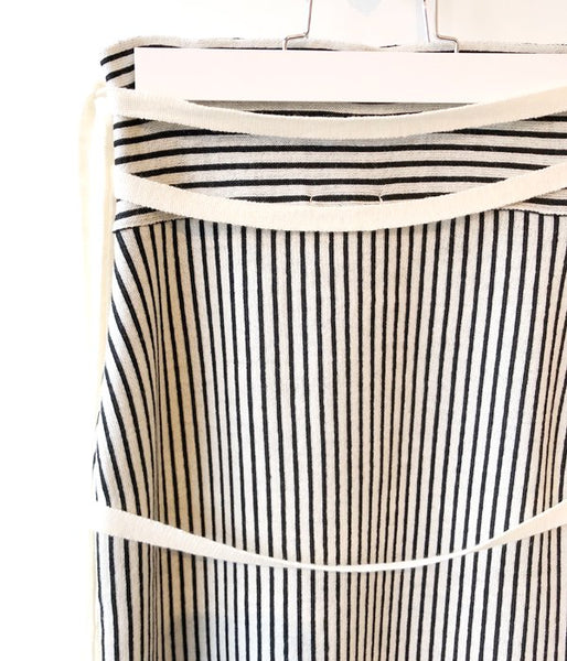 TAN/STRIPES WRAP SKIRT (BLACK)