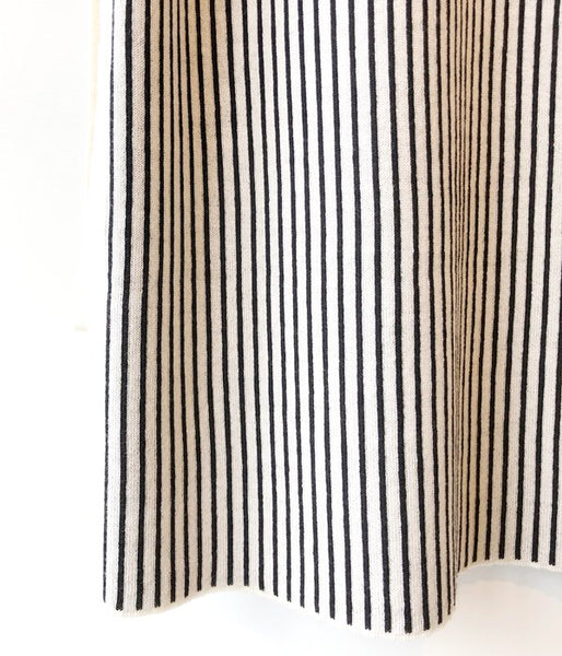 TAN/STRIPES WRAP SKIRT (BLACK)