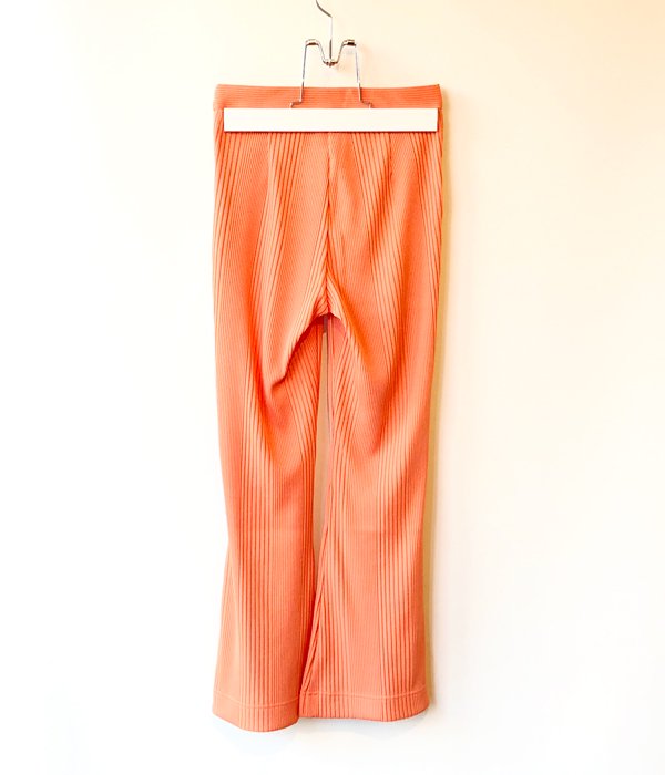 PHEENY Random rib flared pants オレンジ PHEENY/Pe/C RANDOM RIB FLARED PANTS(ORANGE)