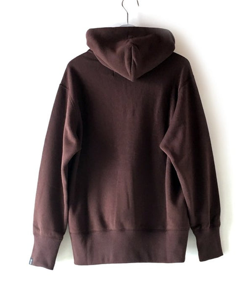 MHL./19AW LIGHT LOOPBACK COTTON HOODIE MENS (BROWN)