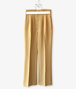 PHEENY/TWILL HIGH WAIST FLARED SLACKS(CAMEL)