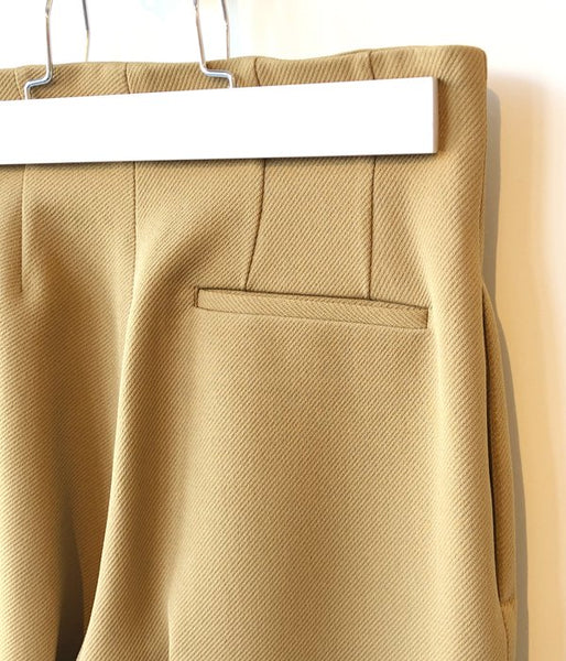 PHEENY/TWILL HIGH WAIST FLARED SLACKS(CAMEL)