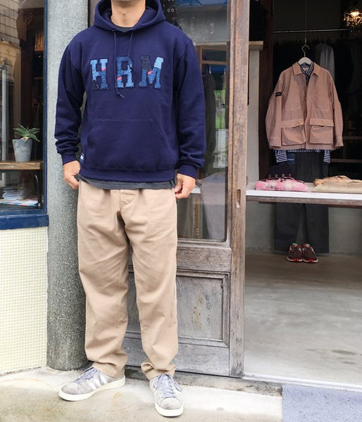 HOLLYWOOD RANCH MARKET/H.R.REMAKE PATCHWORK HRM HOODIE (NAVY)