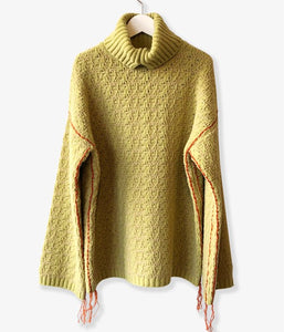 TAN/TURTLE-NECK SIDE STITCH PO (YELLOW)