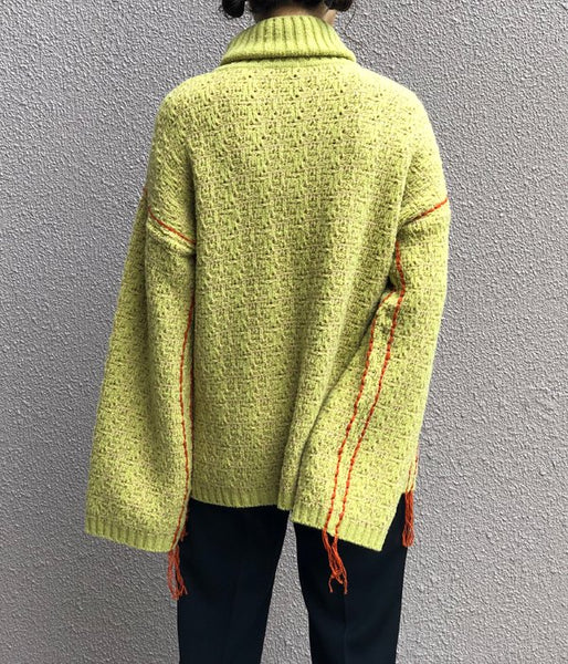 TAN/TURTLE-NECK SIDE STITCH PO (YELLOW)