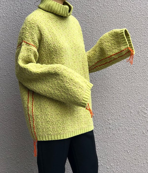 TAN/TURTLE-NECK SIDE STITCH PO (YELLOW)