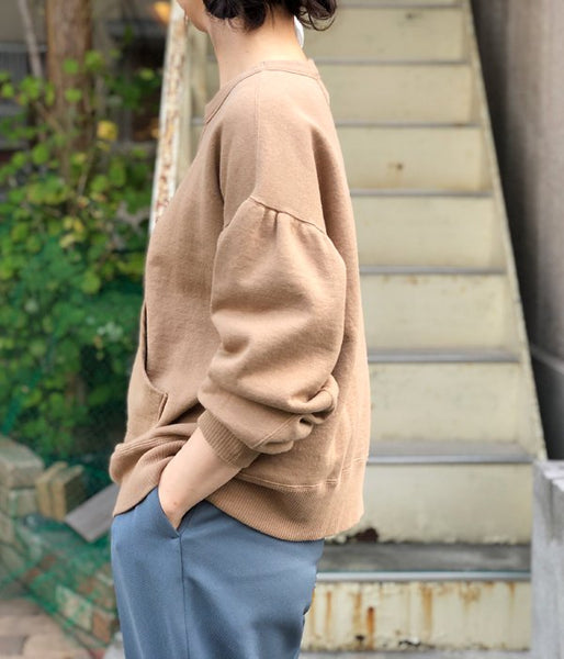 PHEENY/CREW NECK SWEAT(CAMEL)