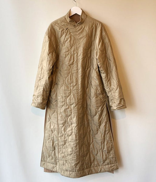 WRYHT/ASYMMETRY FRONT REVERSIBLE ORIENTAL COAT(BISQUE)