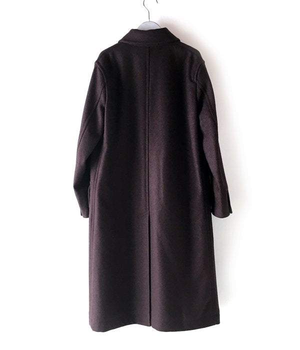 MHL./BASIC WOOL MELTON COAT WOMENS (DARK BROWN)