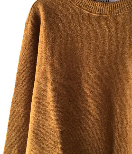 MHL./SOFT SHETLAND WOOL KNIT (ORANGE)