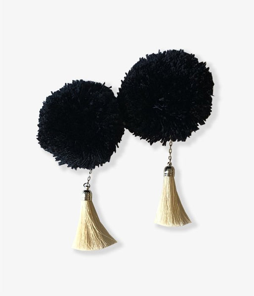 TOGA PULLA/MOTIF EARRINGS (BLACK)