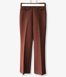 PHEENY/TRIPLE WEAVE EASY SLACKS(BROWN)