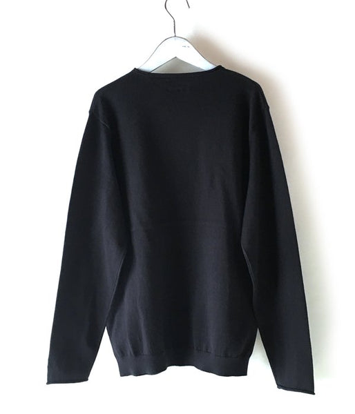 HOLLYWOOD RANCH MARKET/SOFT COTTON H EMBROIDERED SWEATER (BLACK)
