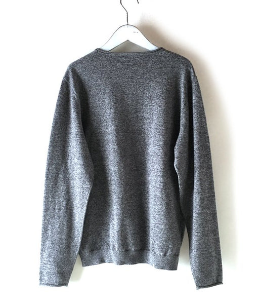 HOLLYWOOD RANCH MARKET/SOFT COTTON H EMBROIDERED SWEATER (C.GREY)