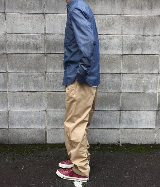 MHL./WASHED CHINO COTTON PANTS